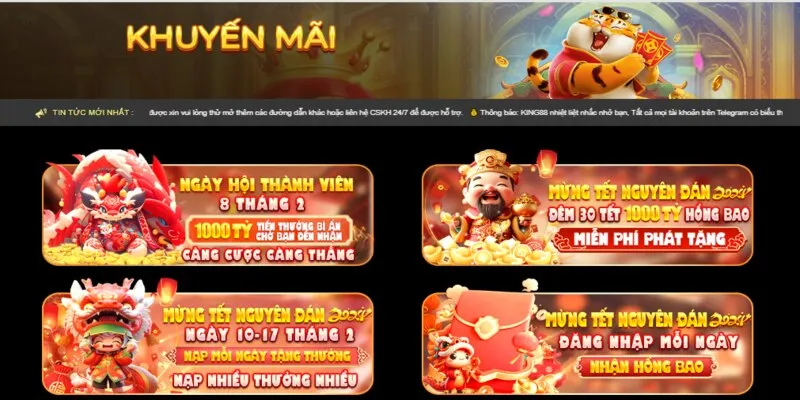 Khuyến mãi cho thành viên tại King88